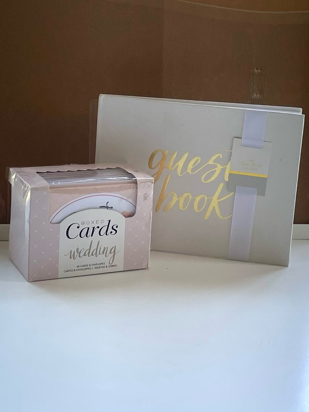 Wedding Items Blank Guest Book + 40 Piece Boxed Cards NEW